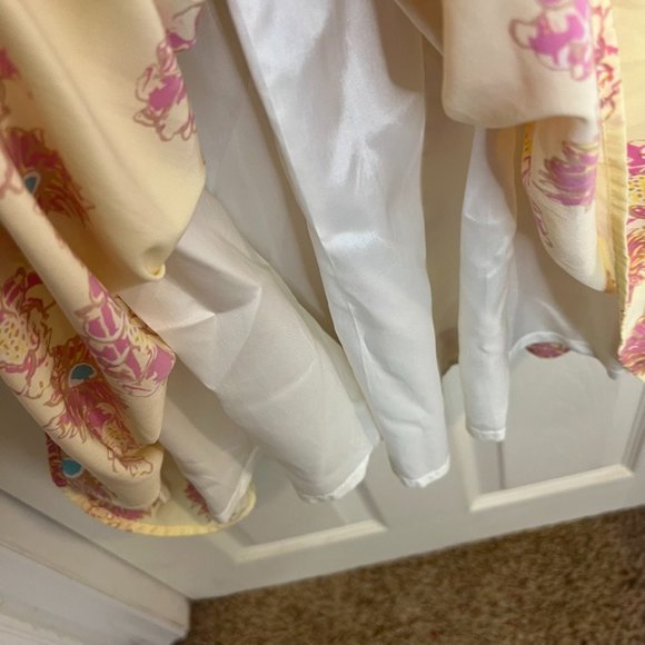 Anthropologie O by Organics Floral Pink/Yellow Dress Size 4 - Picture 10 of 11